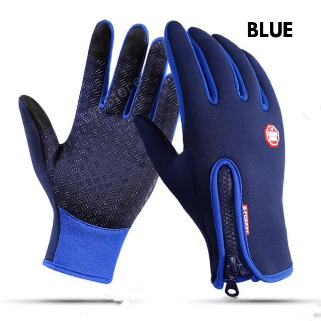 Winter Gloves Thermal Gloves Touch Screen Riding Motorcycle Sliding Waterproof Sports Gloves With Fleece