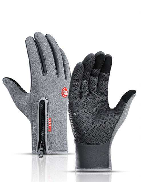 Winter Gloves Thermal Gloves Touch Screen Riding Motorcycle Sliding Waterproof Sports Gloves With Fleece