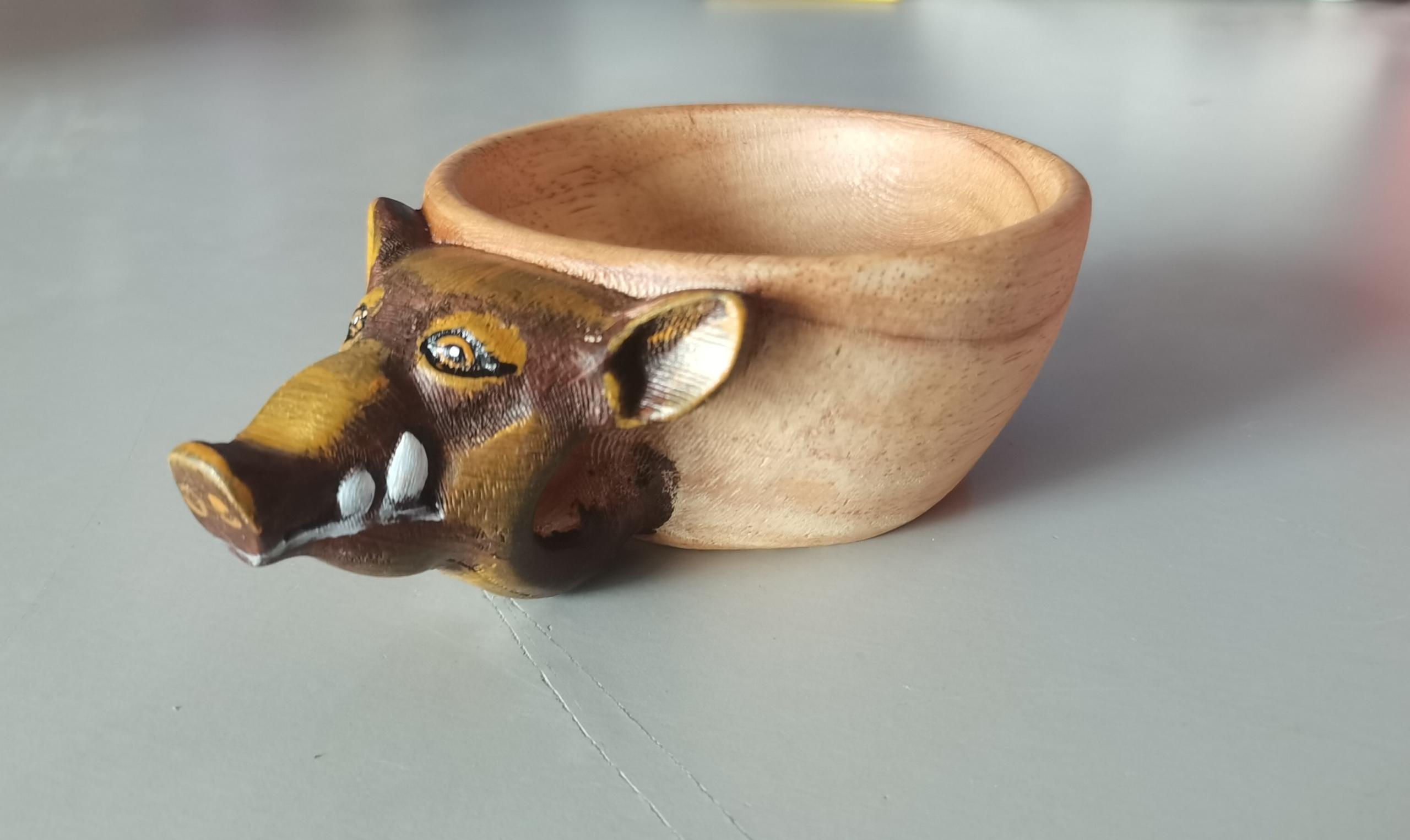 Hand-Carved Wooden Kuksa Cup – Rustic Scandinavian Mug for Camping & Christmas Gifts