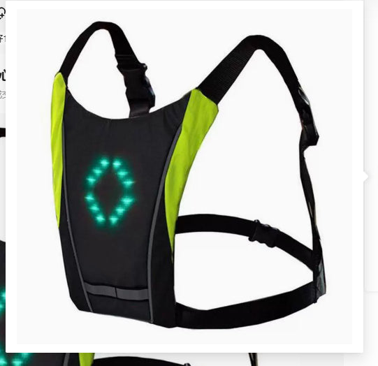 USB Rechargeable LED Signal Backpack Vest – Reflective Safety Bag with Wireless Remote for Cycling & Outdoor Sportsear for Cycling