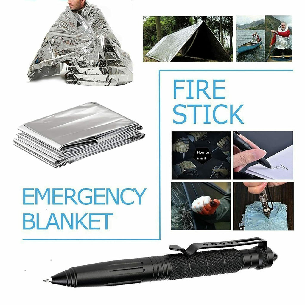 14-in-1 Portable Survival Kit – Tactical Camping & Hiking Emergency Gear