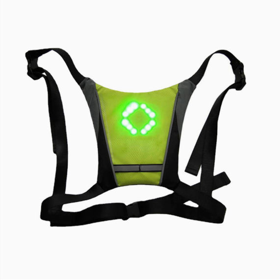 USB Rechargeable LED Signal Backpack Vest – Reflective Safety Bag with Wireless Remote for Cycling & Outdoor Sportsear for Cycling