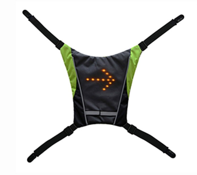 USB Rechargeable LED Signal Backpack Vest – Reflective Safety Bag with Wireless Remote for Cycling & Outdoor Sportsear for Cycling