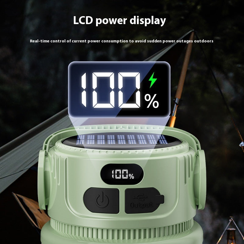 Solar Powered Camping Lantern – Multi-Gear Adjustable Outdoor Rechargeable Light
